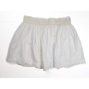 Banana Republic White Elastic Waist Lighweight Mini Skirt Petite Women's Size 6P